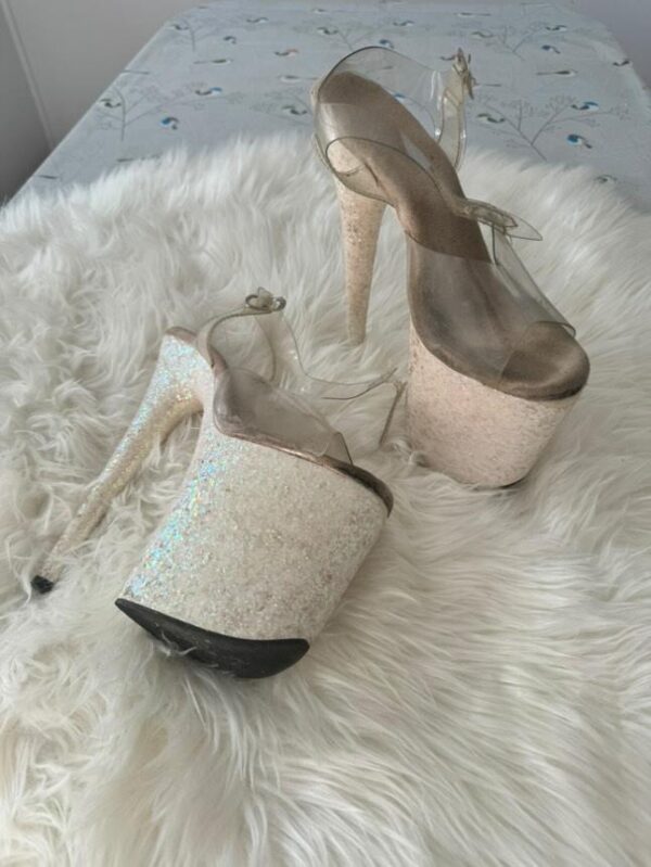 Extremely Filthy Worn 8-Inch Glitter Pleasers – A Seductive Keepsake